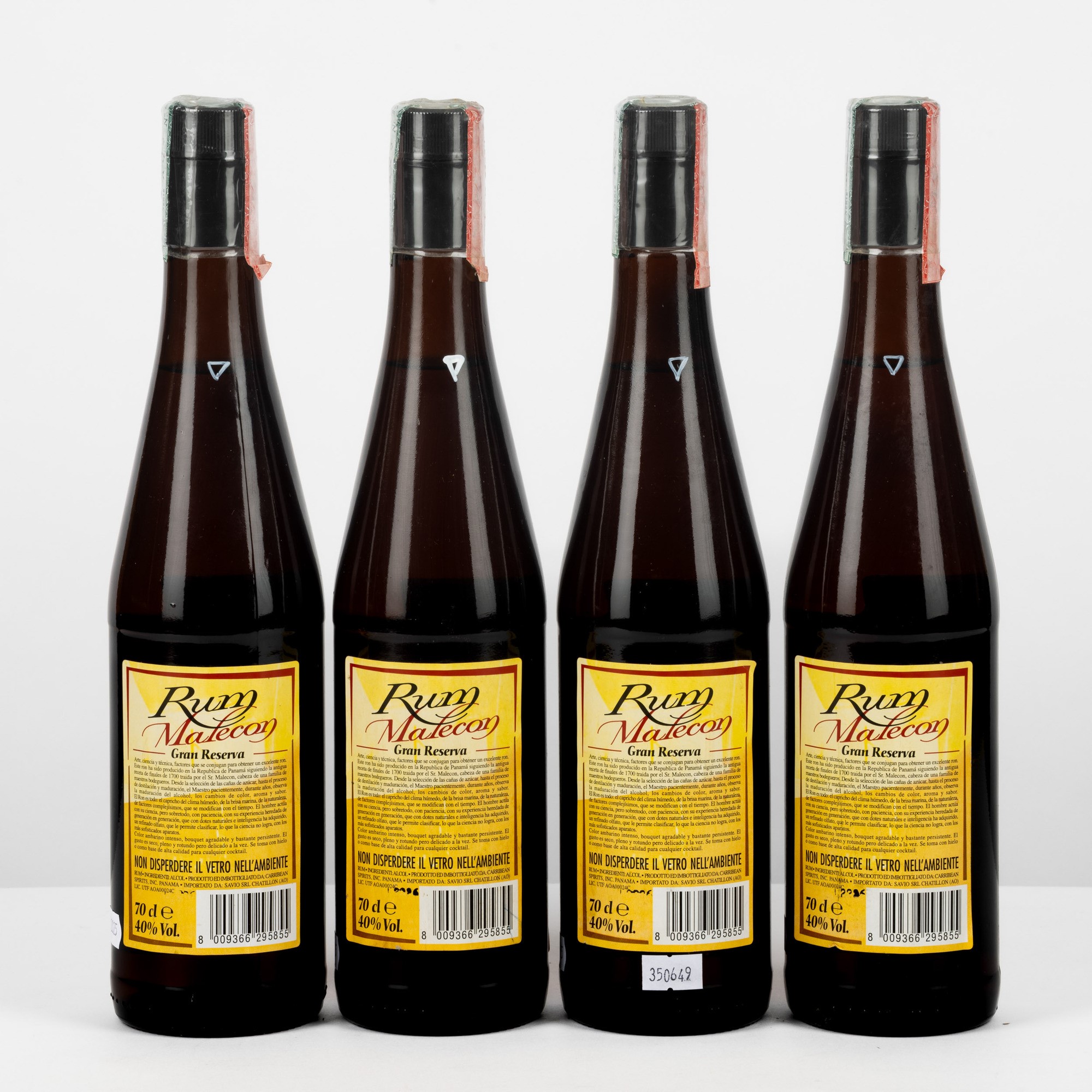 Rum, Malecon Gran Reserva 8 Anos, 40% Vol, 4 Bottiglie da 70cl