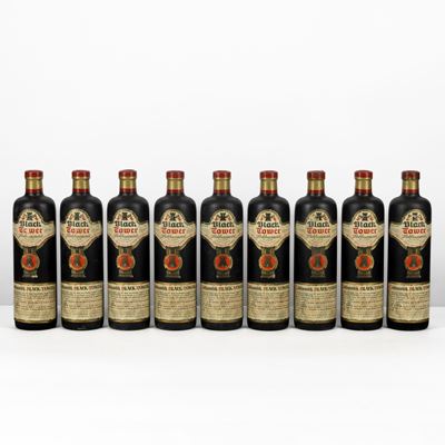 Liebfraumilch, Black Tower Germain, annata 1972, set di 9 bottiglie da 70cl