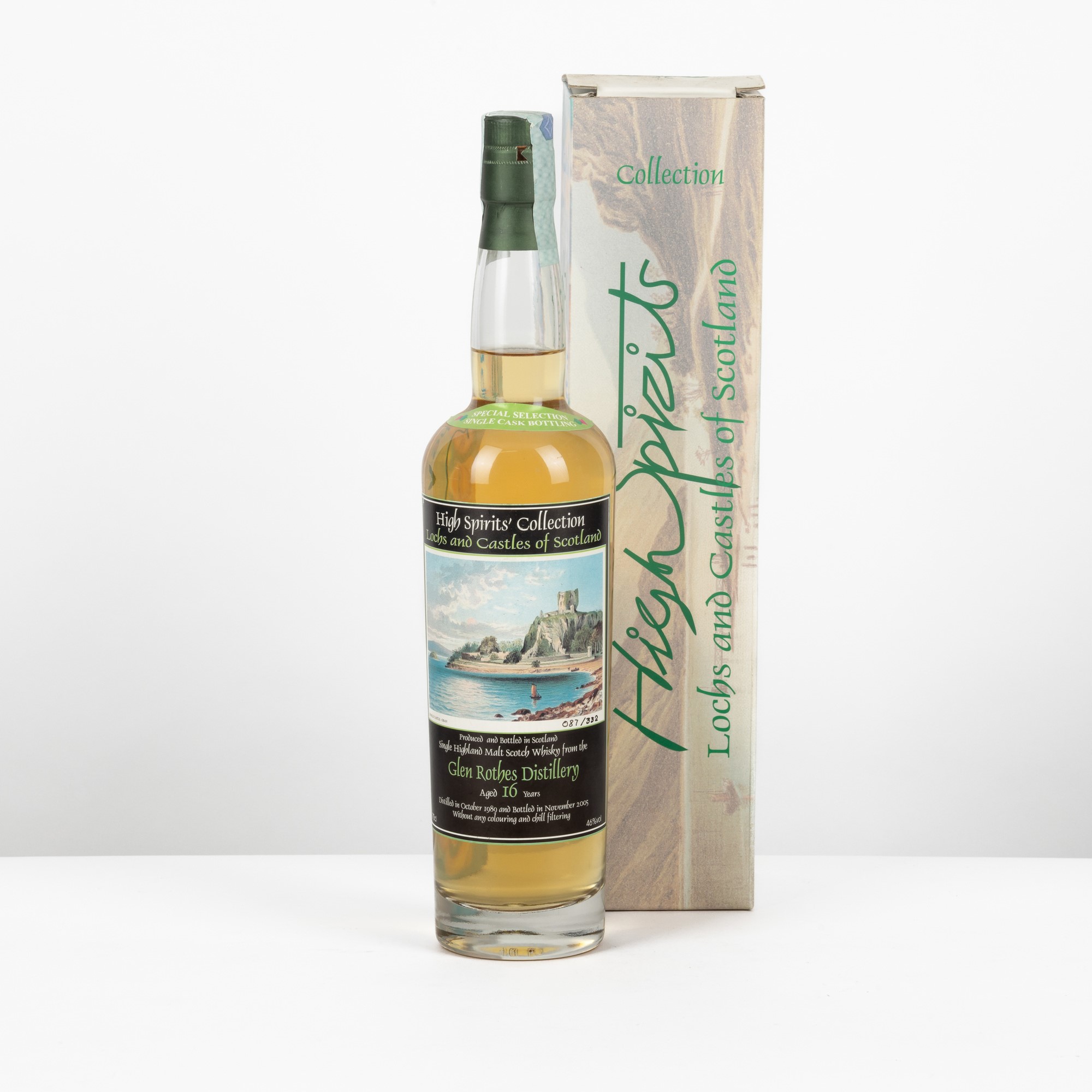 Glen Rothes, Malt Scotch Whisky 16 Years 1989, bottiglia n°087/332, imbottigliato nel 2005
