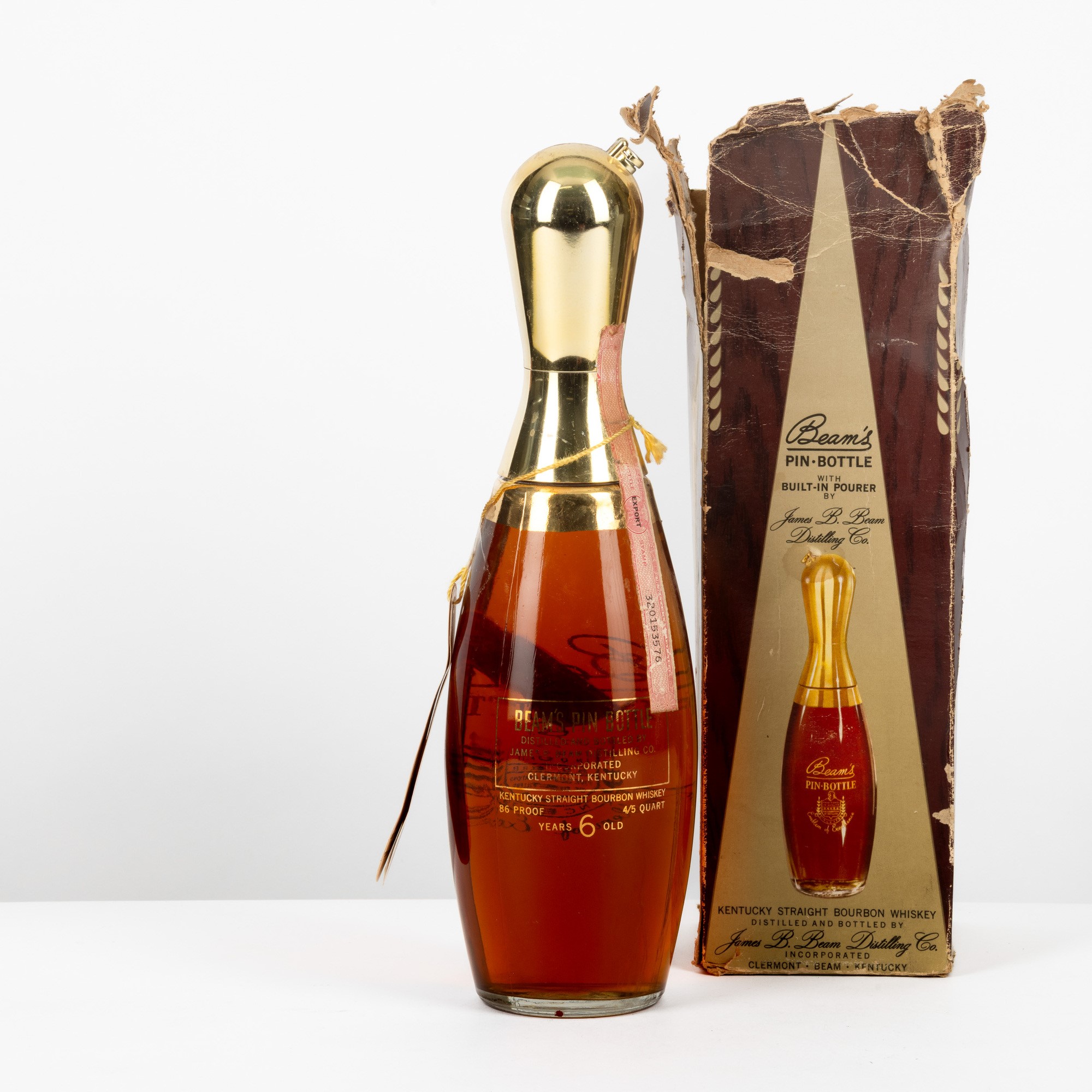 Beam's Pin Bottle, Bourbon Whiskey Kentucky Straight 6 Years - 43% Vol, 75cl