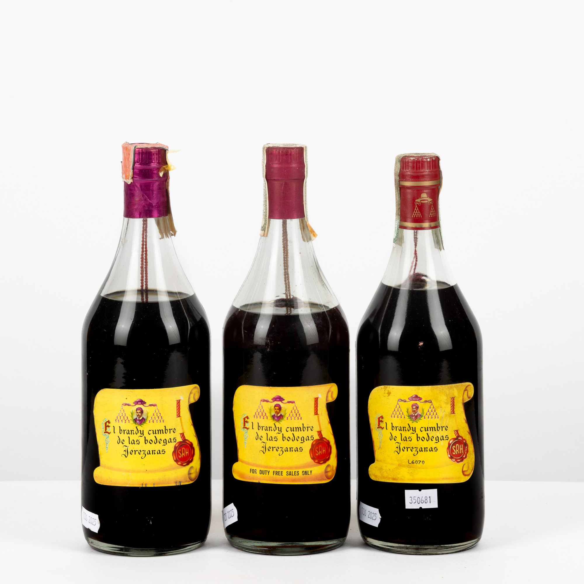 Brandy De Jerez Romate, Cardenal Mendoza - 3 Bottiglie da 75cl e 1 Bottiglia da 70cl, 45% Vol