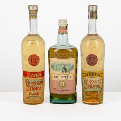Selezione, Distilleria Stampa Sassuolo - Bottiglie varia con sigilli dell'epoca 1949-1959