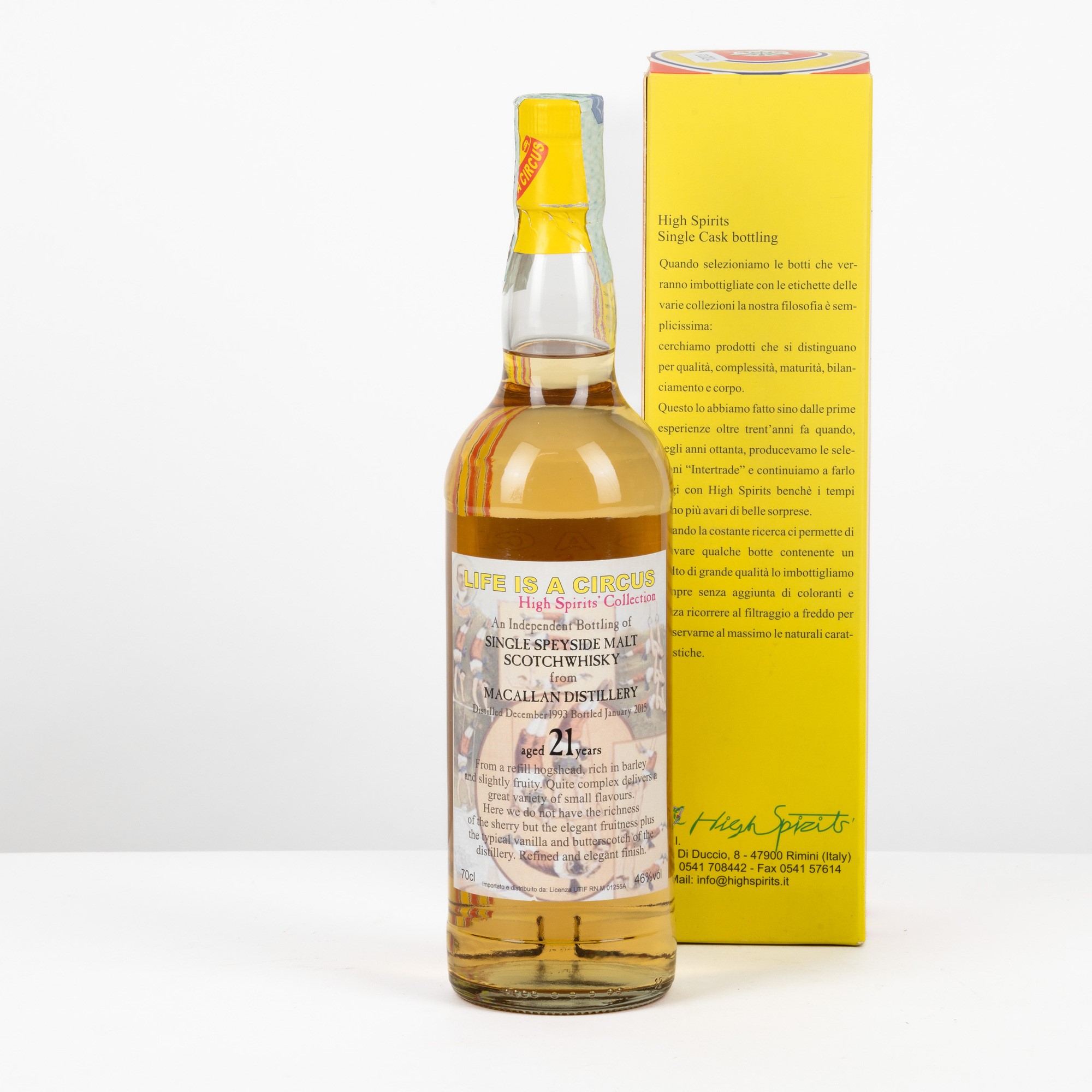 Macallan, 21 Years 1993, Speyside Malt Scotch Whisky, imbottigliato 2015, 46% Vol.