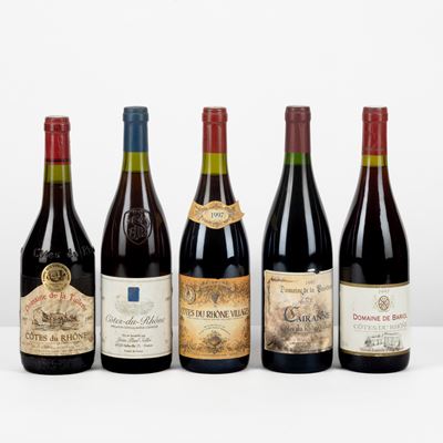 Cotes Du Rhone, Selezione 1997 - Composizione di cinque bottiglie