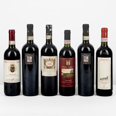 Chianti, Selezione - 6 Bottiglie da 75cl con segni d'usura