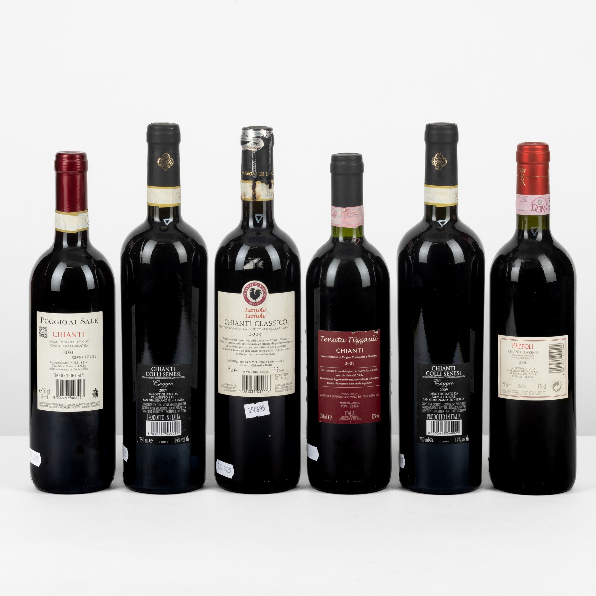 Chianti, Selezione - 6 Bottiglie da 75cl con segni d'usura