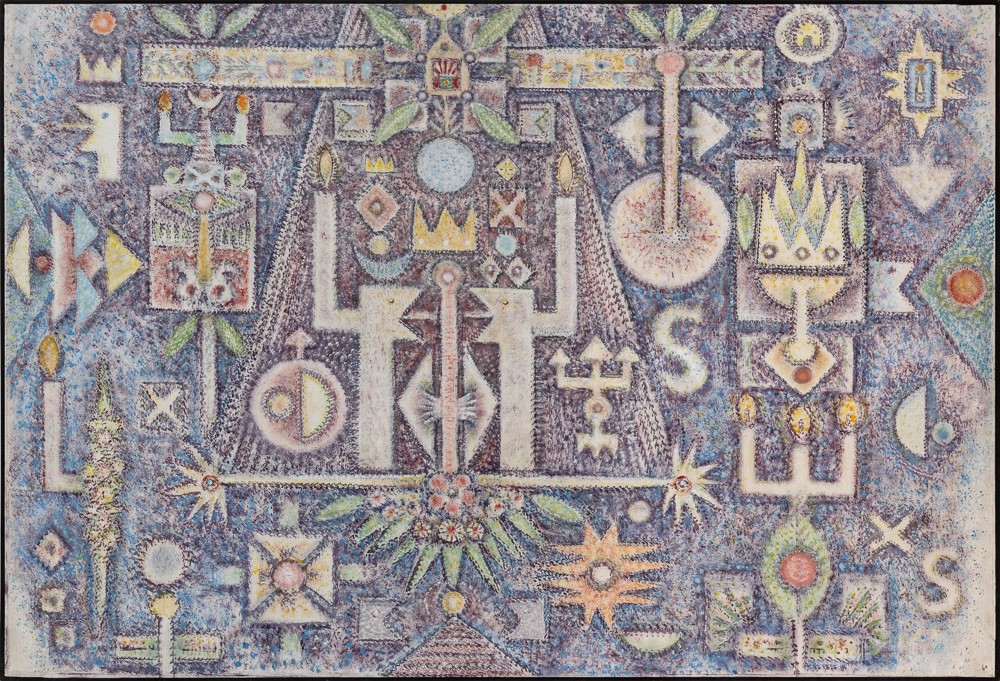 Philipp Martin - B. 10, tecnica mista su tela, 1960