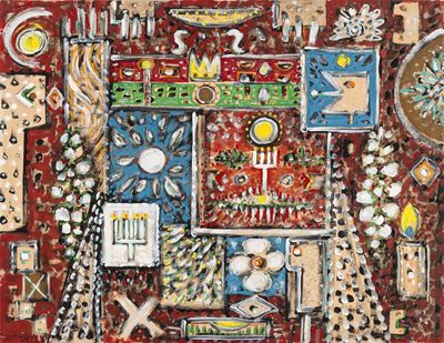 Senza titolo, tempera su tela, 1962