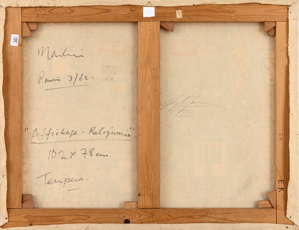 Philipp Martin - Senza titolo, tempera su tela, 1962