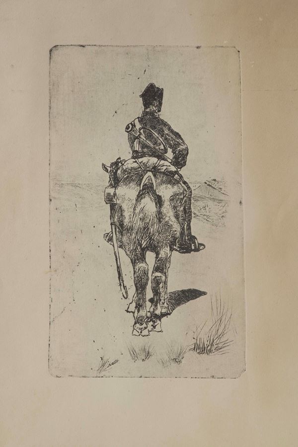 Incisione da opera di Giovanni Fattori