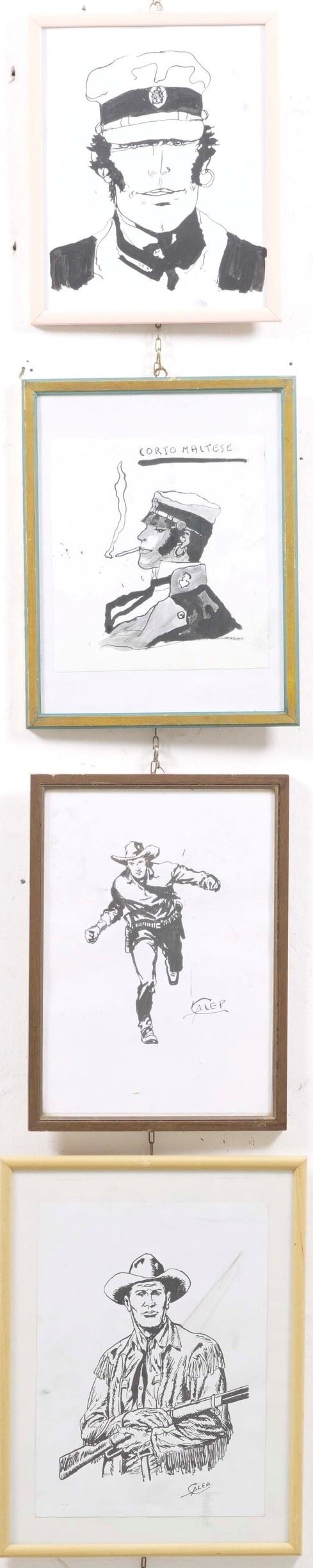 Lotto di disegni e fumetti