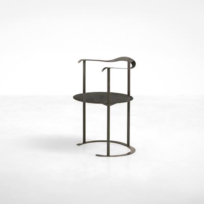Sedia mod. P4 Catilina, metallo e legno laccato, Italia, 1958