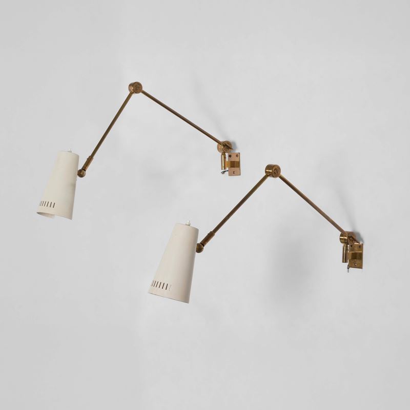 Stilnovo : Due lampade da parete orientabili  - Auction Design - Cambi Casa d'Aste