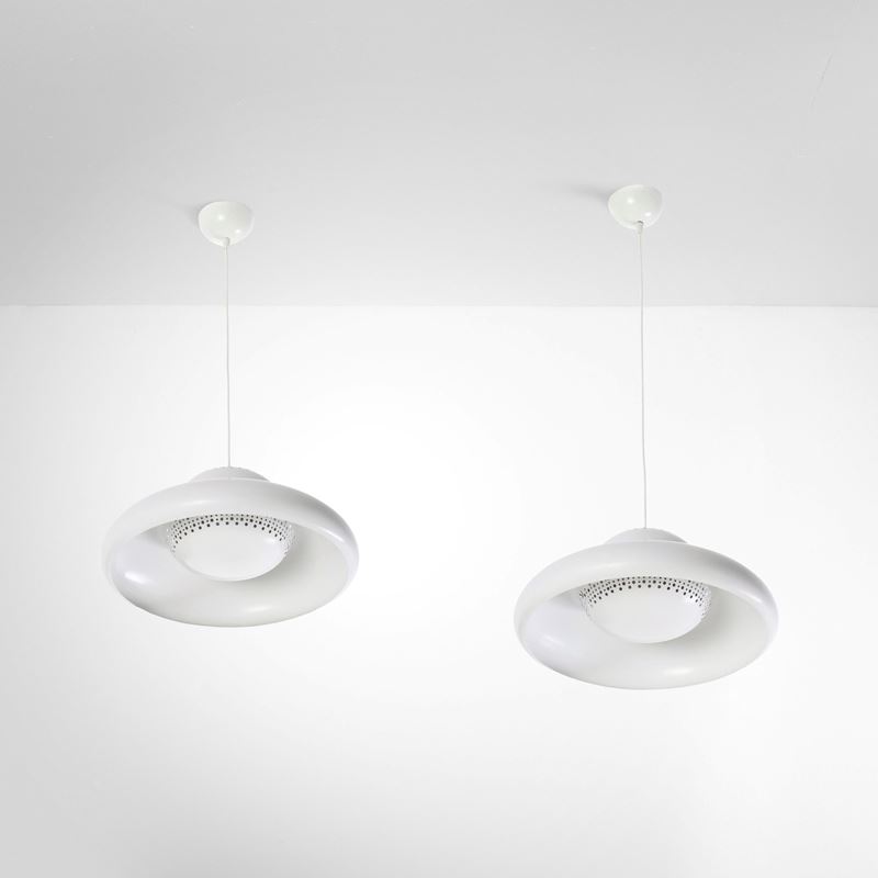 Tobia Scarpa : Due lampade a sospensione mod. Fior di Loto  - Asta Design Lab - Cambi Casa d'Aste