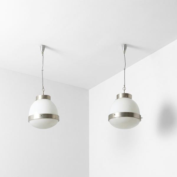 Due lampade a sospensione mod. Delta