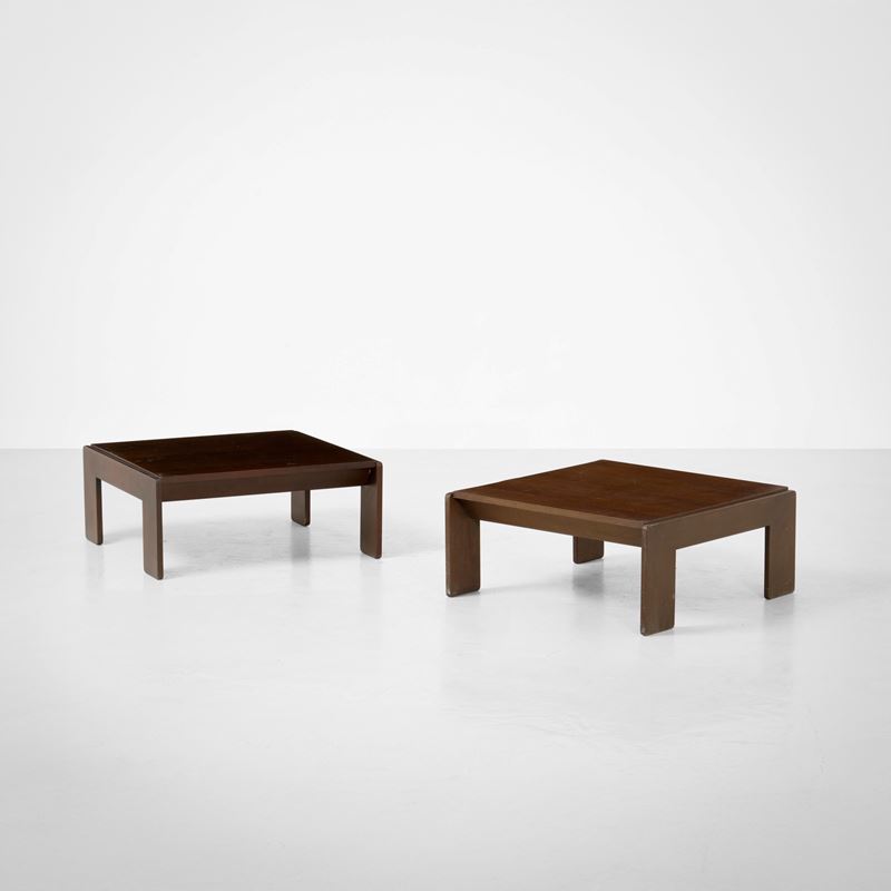 Afra e Tobia Scarpa : Due tavoli bassi  - Auction Design Lab - Cambi Casa d'Aste