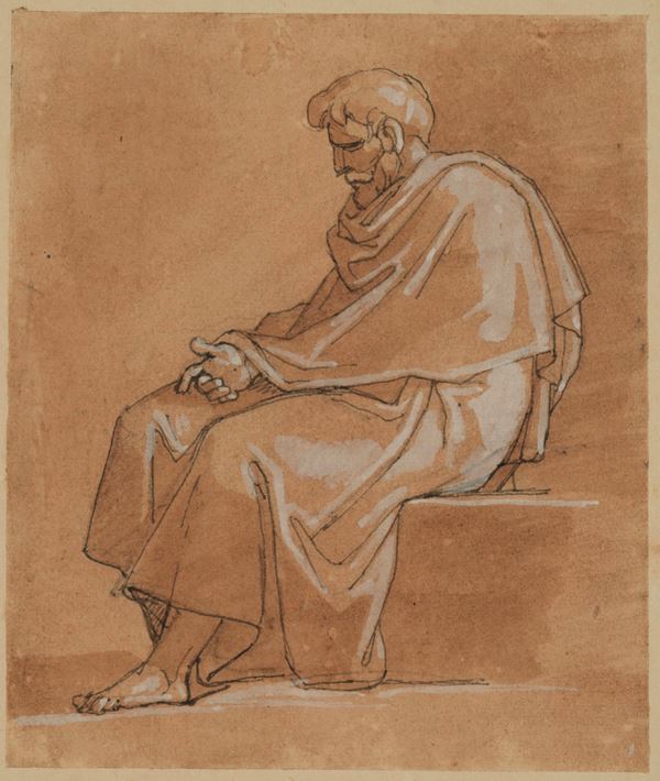 Figura di uomo seduto