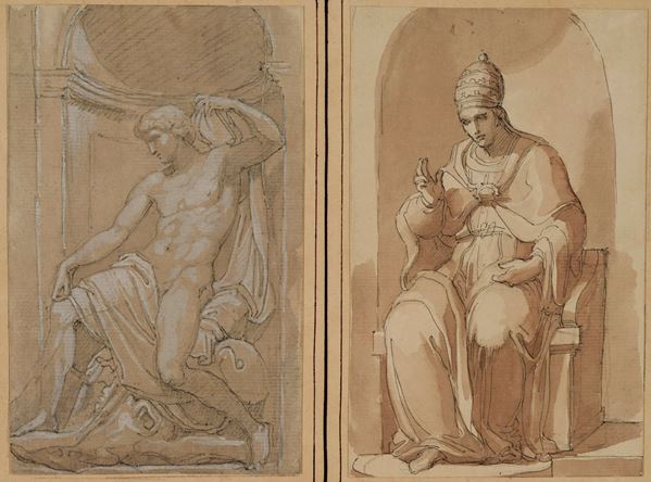 Vincenzo Camuccini - Studi di sculture (Santa Maria del Popolo e San Gregorio)