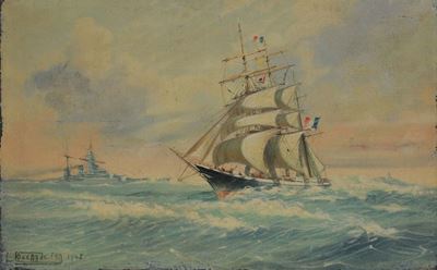 L. Riccardoveliero in Navigazione, 1945