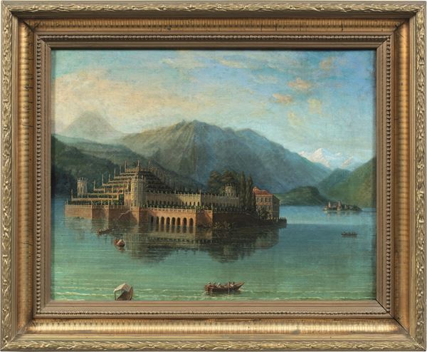 Scuola lombarda della fine del XVIII secolo Veduta dell’Isola Bella