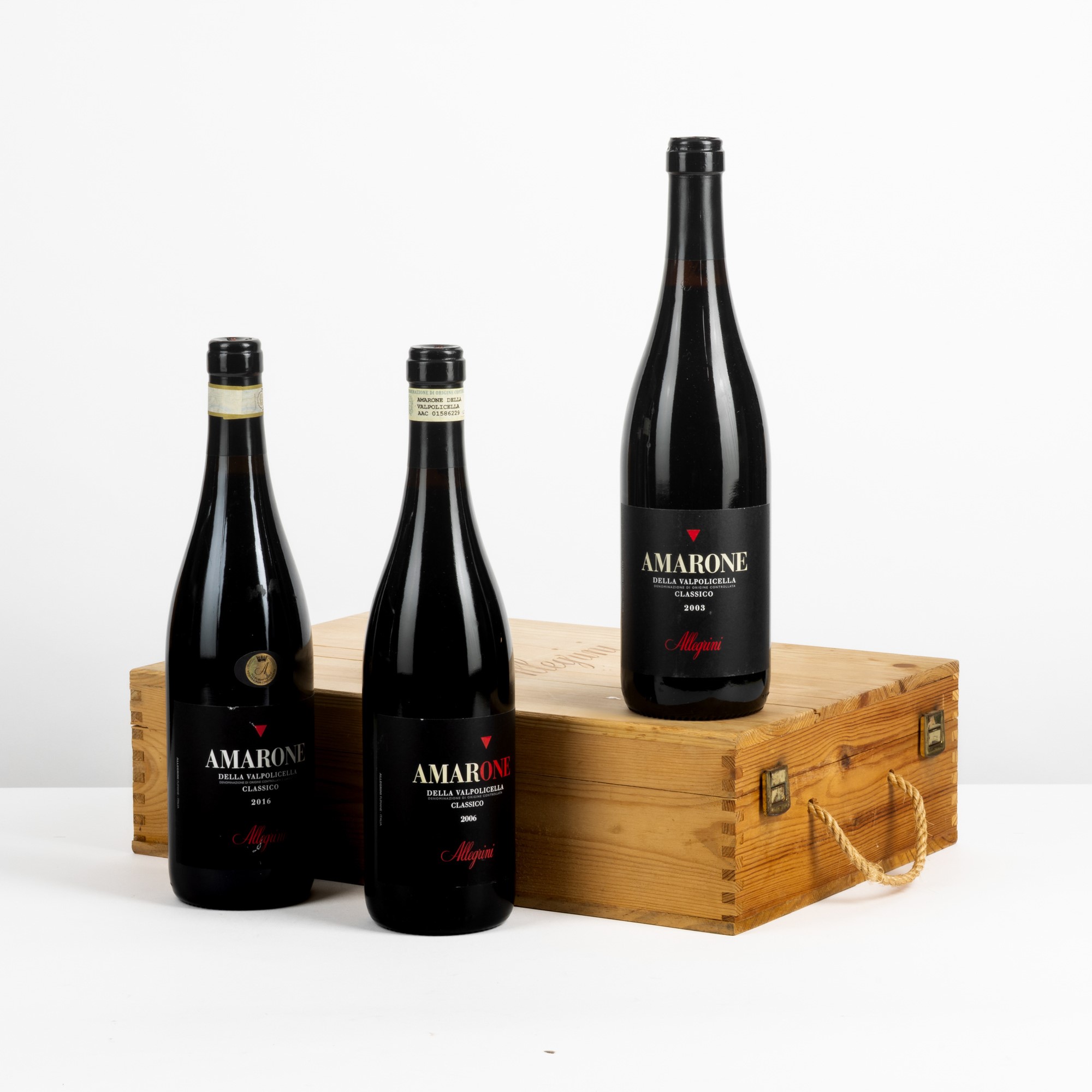Allegrini, Amarone Della Valpolicella 2016, 2006, 2003 con cassetta in legno