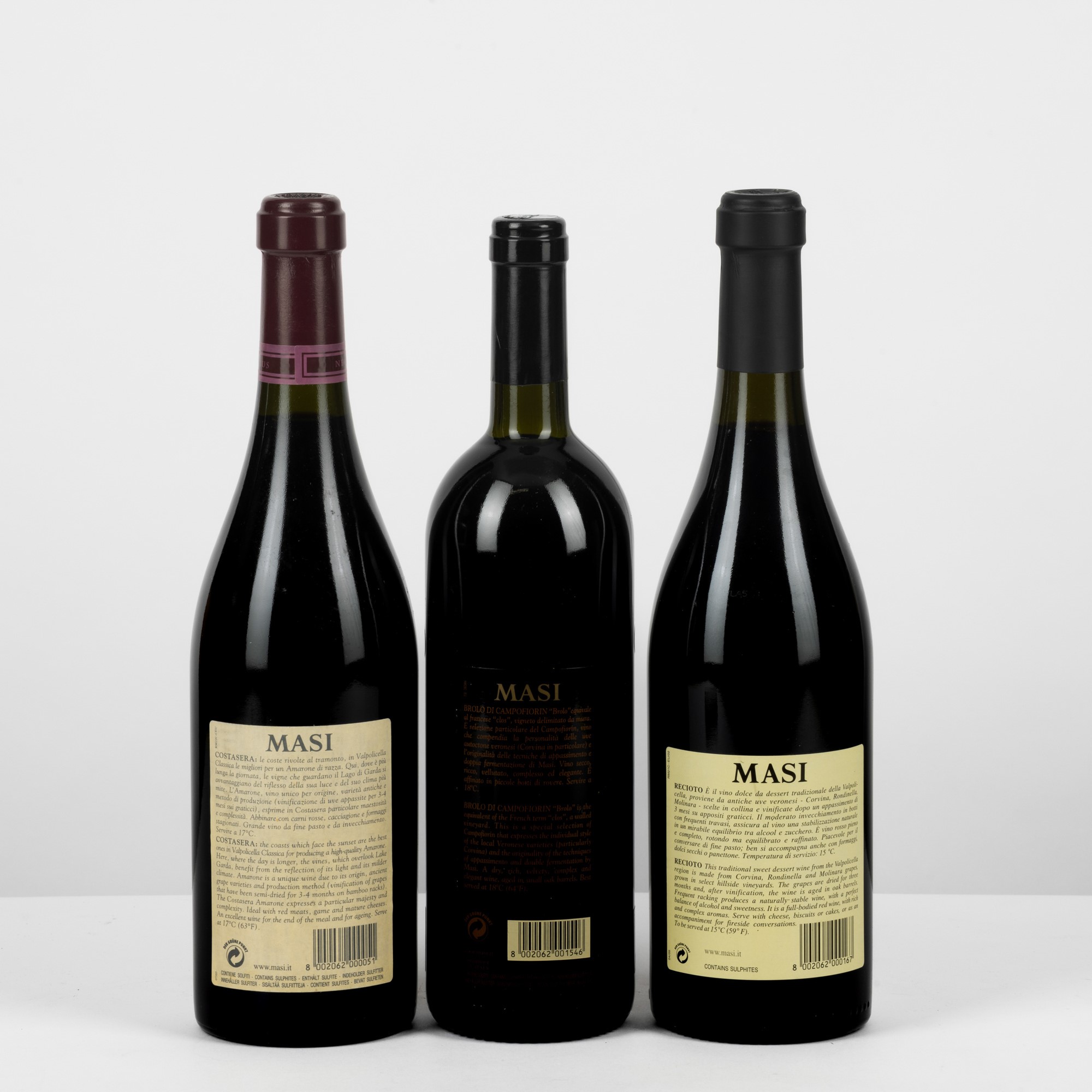 Masi, Selezione di Vini Comprensiva di Amarone Costasera 2001 e Recioto Classico 2003 in Cassetta...
