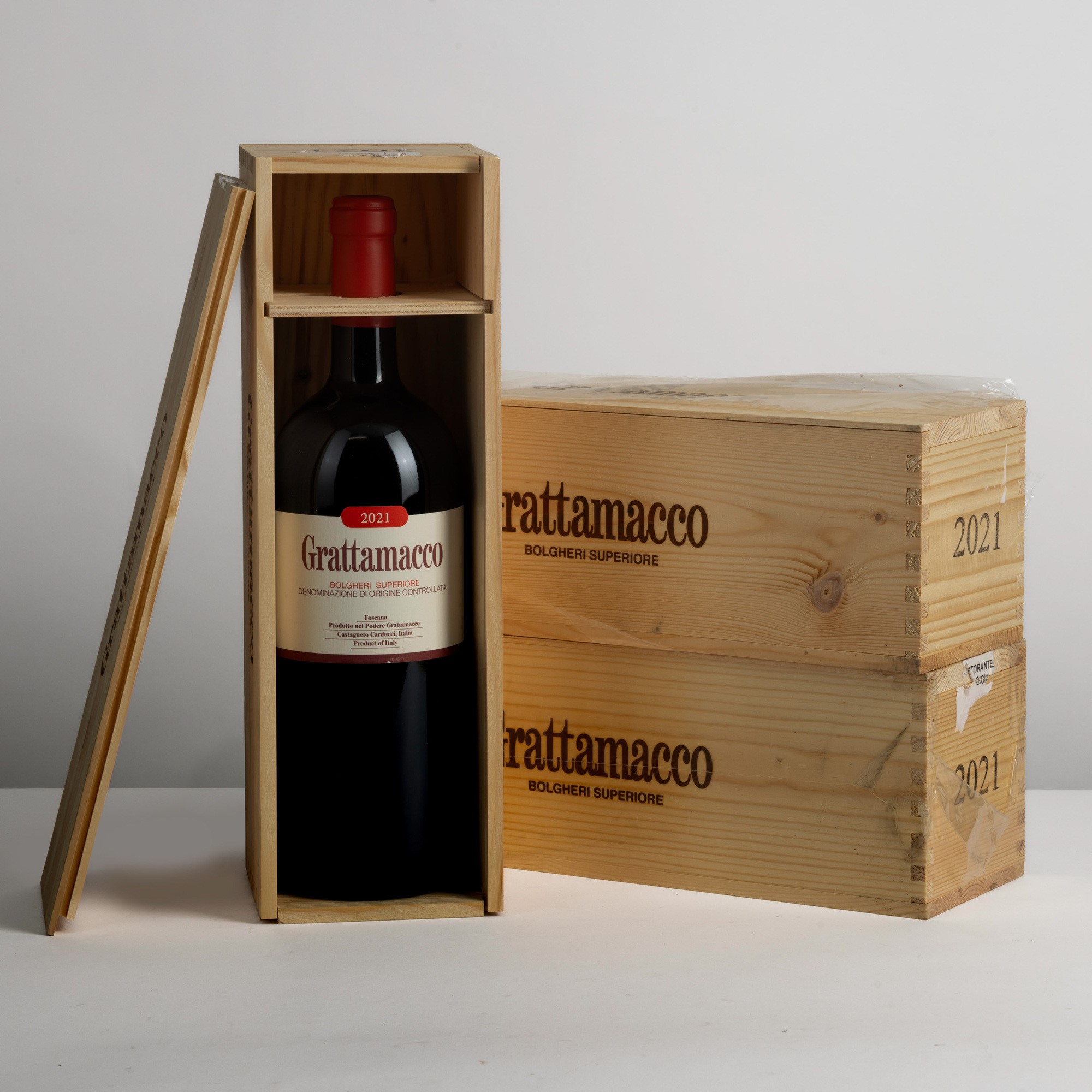 Bolghieri Superiore, Grattamacco 2021, 3 bottiglie da 150 cl, OWC