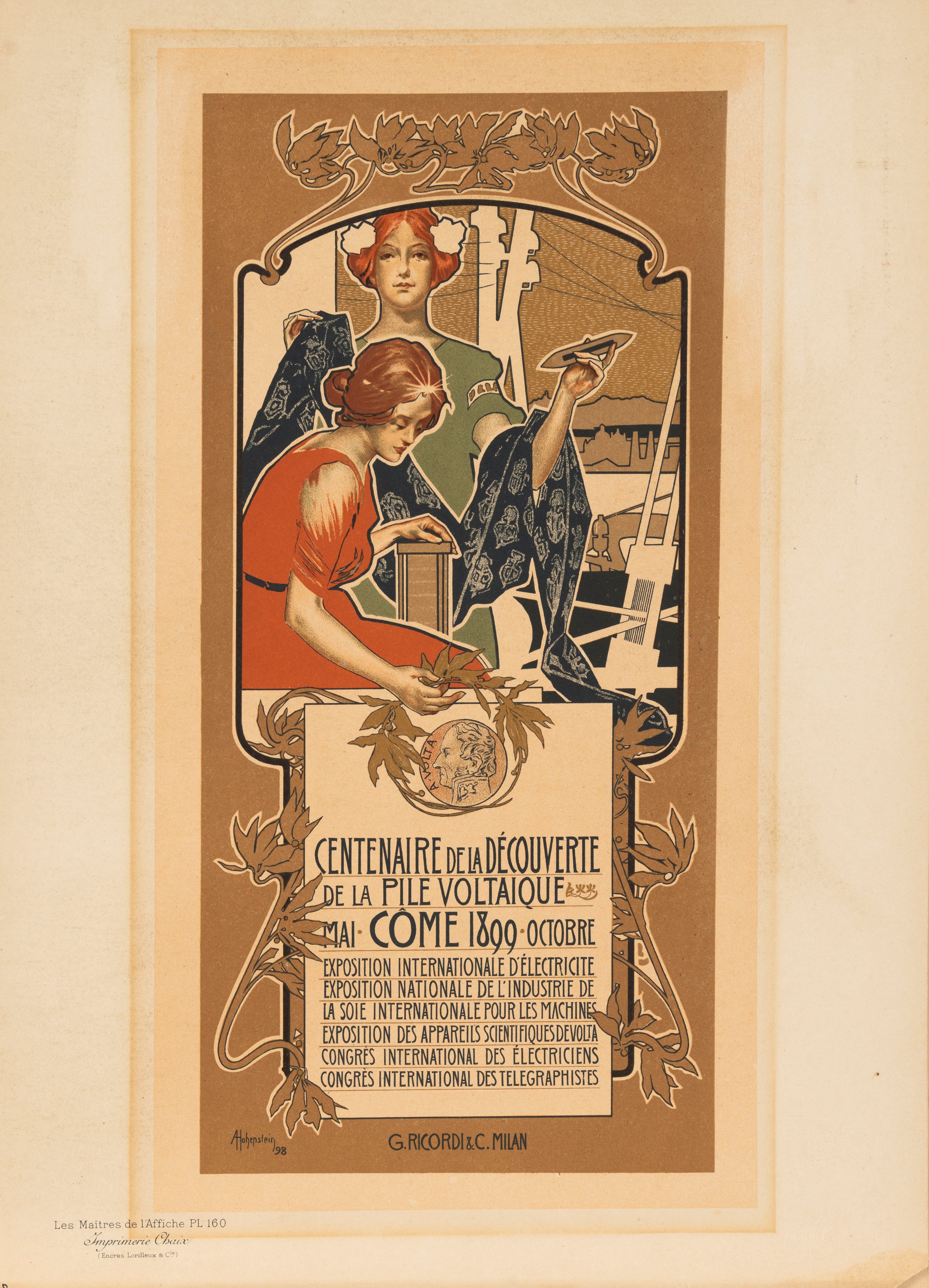 Chéret, Hohenstein, Heilbronn, Meunier - Saxoléine, Centenaire De la Découverte De la Pile Como, ...