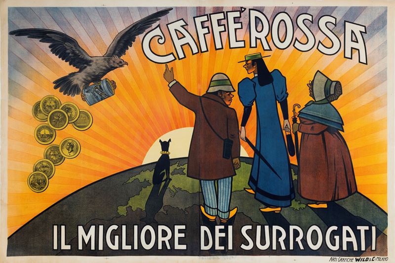 Anonimo : Caffè Rossa  - Asta Manifesti e Collectibles - Cambi Casa d'Aste