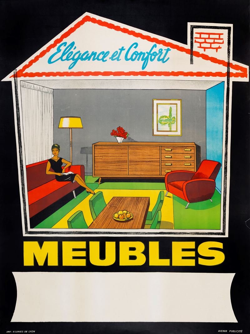 Anonimo : Meubles  - Elegance et Confort  - Auction Vintage Posters and Collectibles - Cambi Casa d'Aste