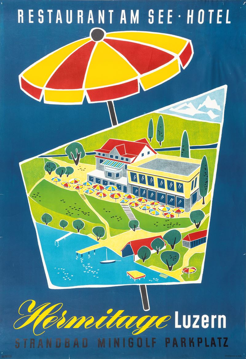 Anonimo : Hotel Hermitage - Luzern  - Asta Manifesti e Collectibles - Cambi Casa d'Aste