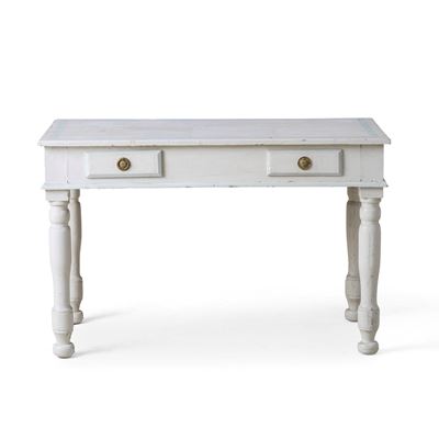Tavolo a due cassetti, legno dipinto, XX secolo