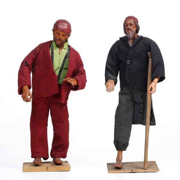 Due figure da presepe. XX secolo