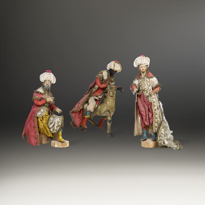 I tre Re Magi. Arte presepiale napoletana del XIX secolo  - Auction Sculpture and Works of Art - Cambi Casa d'Aste