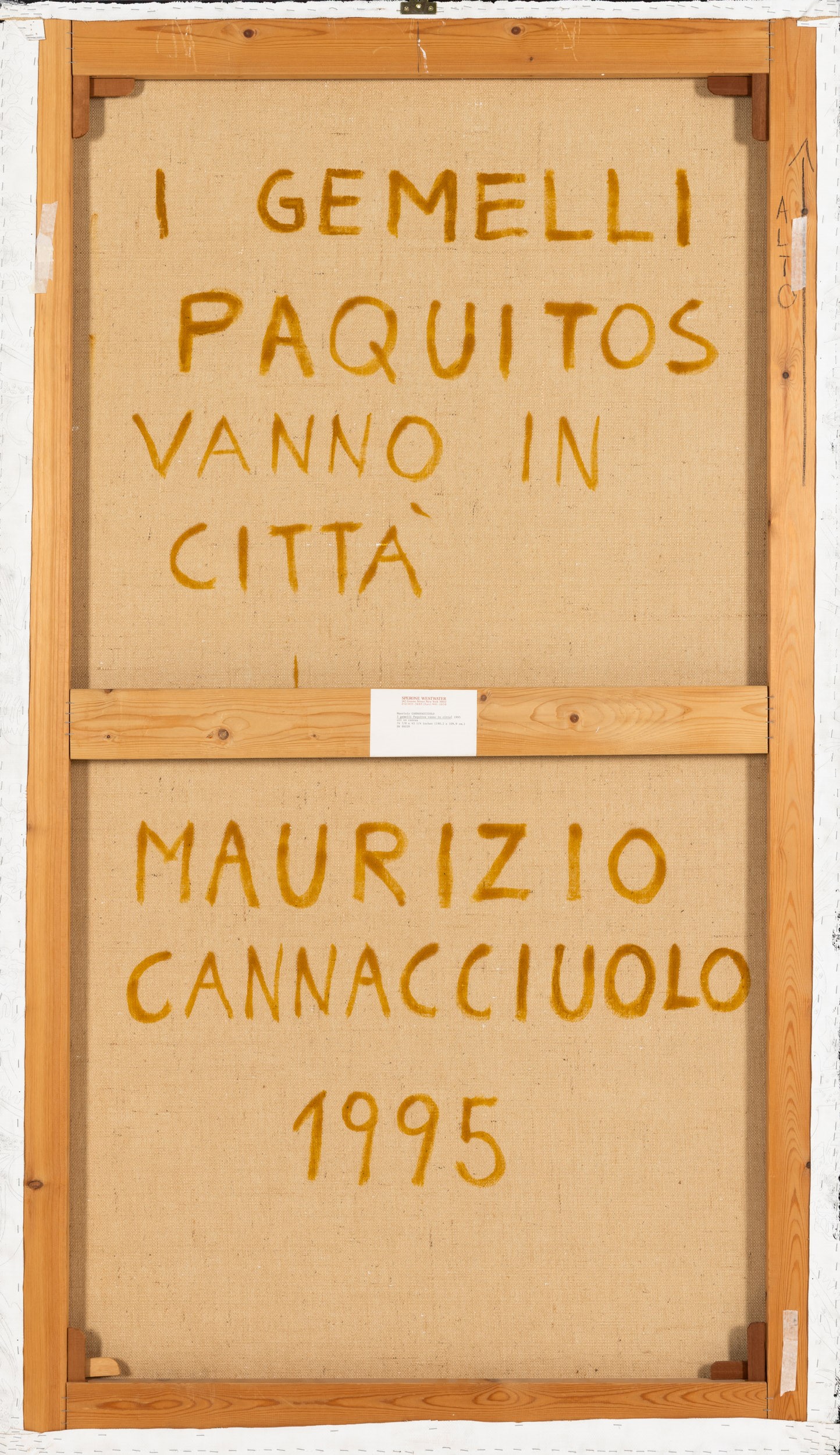 Maurizio Cannavacciuolo - I gemelli Paquitos vanno in città, olio su tela