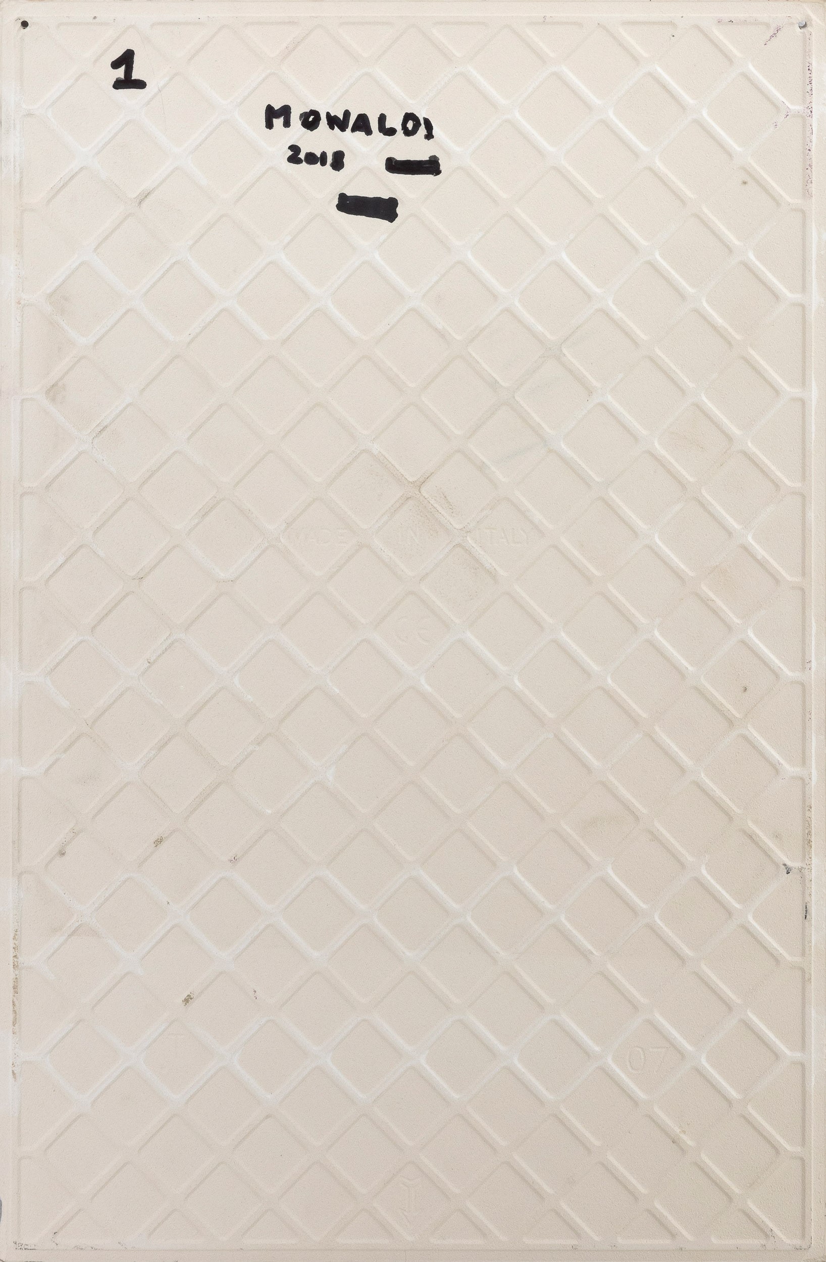 Davide Monaldi - Carta da parati, installazione in terracotta dipinta, 2018