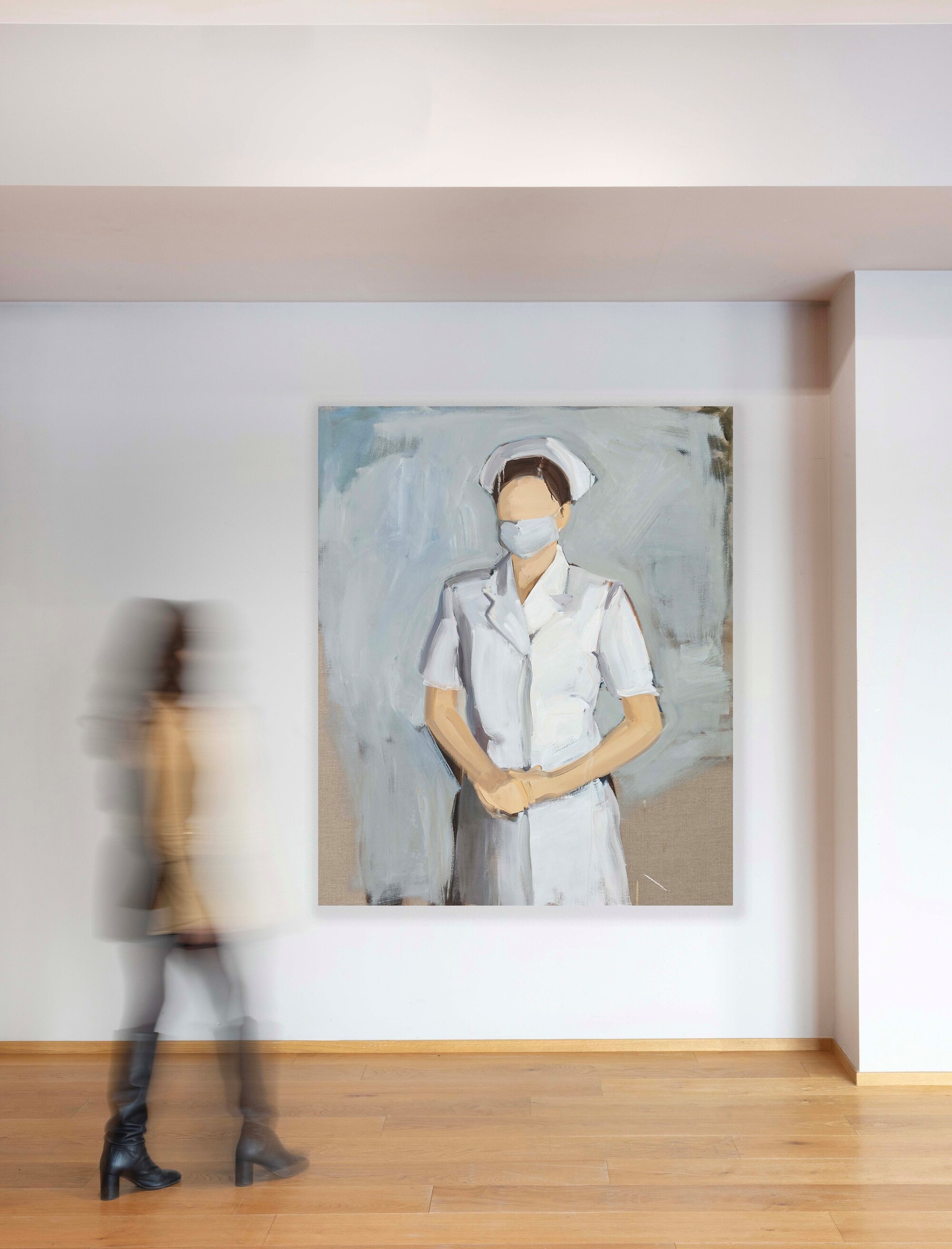 Gideon Rubin - Nurse - olio su lino