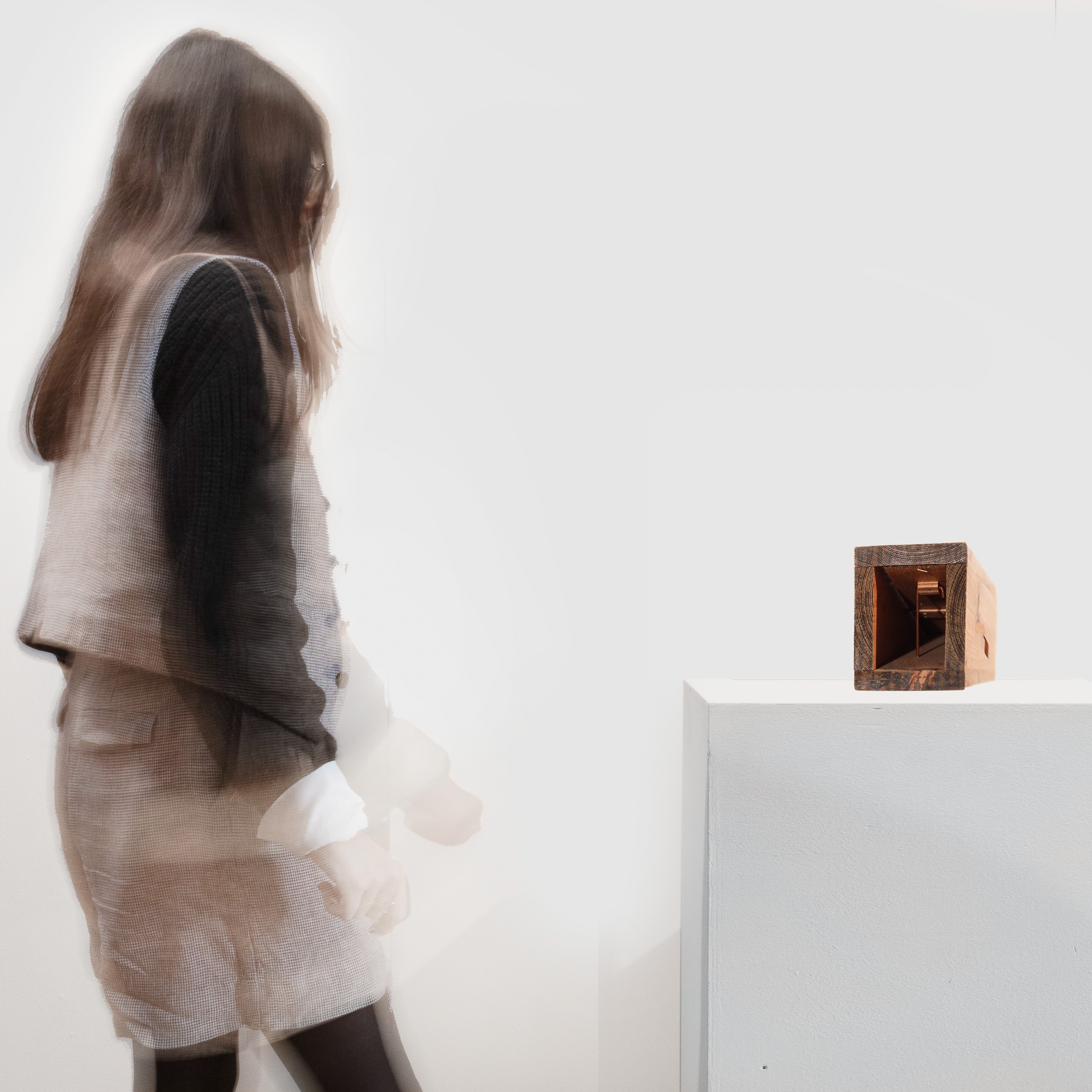 Andreas Slominski - Wieselwippbrettfalle, scultura in legno, metallo ed esca