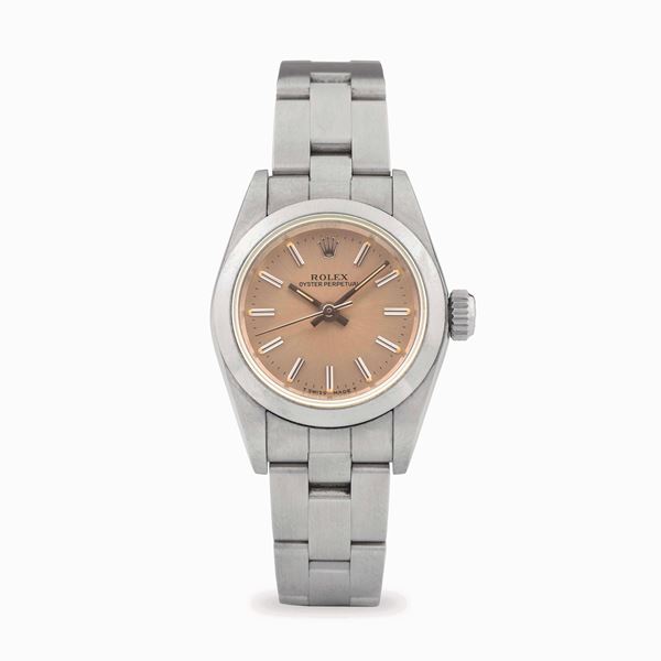 Rolex - Oyster Perpetual Lady ref. 67180 in acciaio con bracciale Oyster, circa 1993, con scatola e garanzia