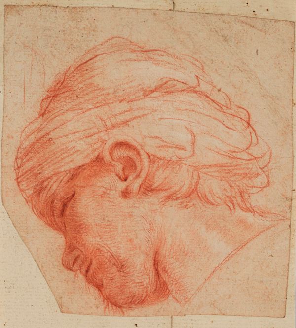 Testa di giovane uomo con turbante