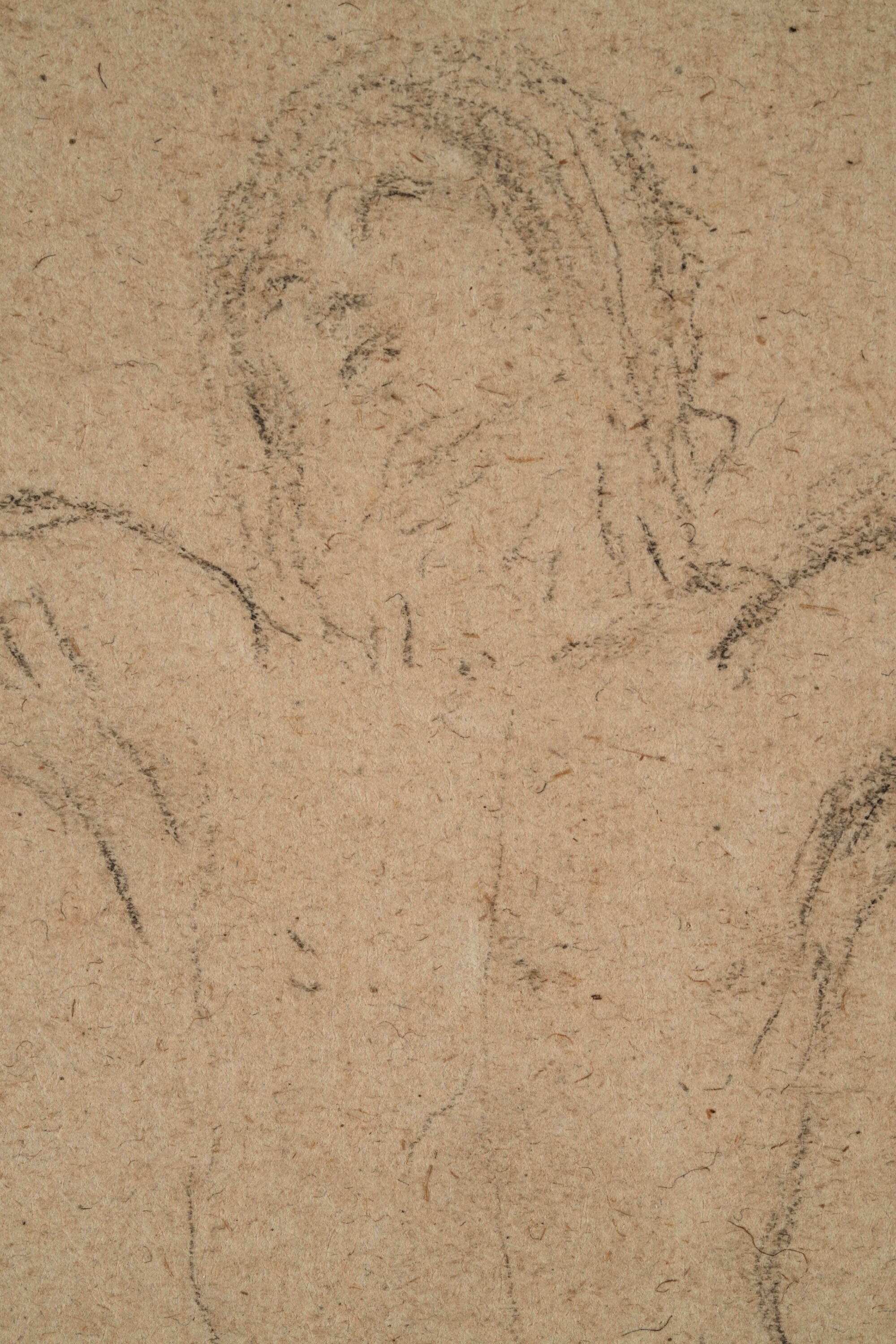 Scuola bolognese del XVII secolo, Cristo crocifisso, matita nera su carta
