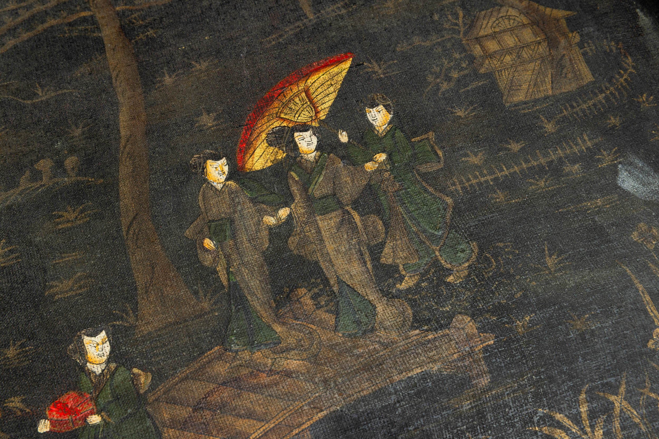 Vassoio di corte, Cina, Dinastia Qing, XIX secolo, ceramica dipinta