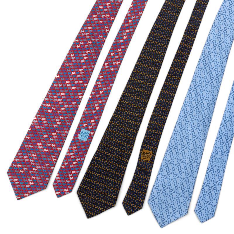 Hermès, Tre cravatte  - Asta Fashion Vintage - Cambi Casa d'Aste