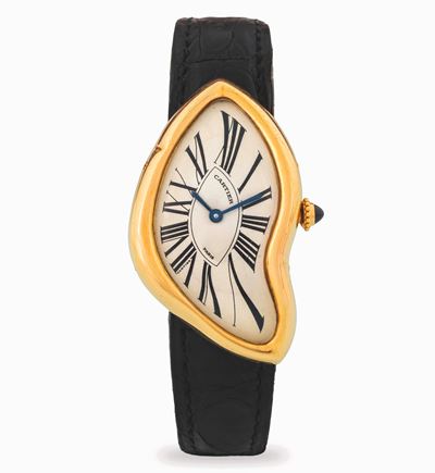 Crash Paris in oro giallo 18k, quadrante Argentè con numeri Romani, 1991