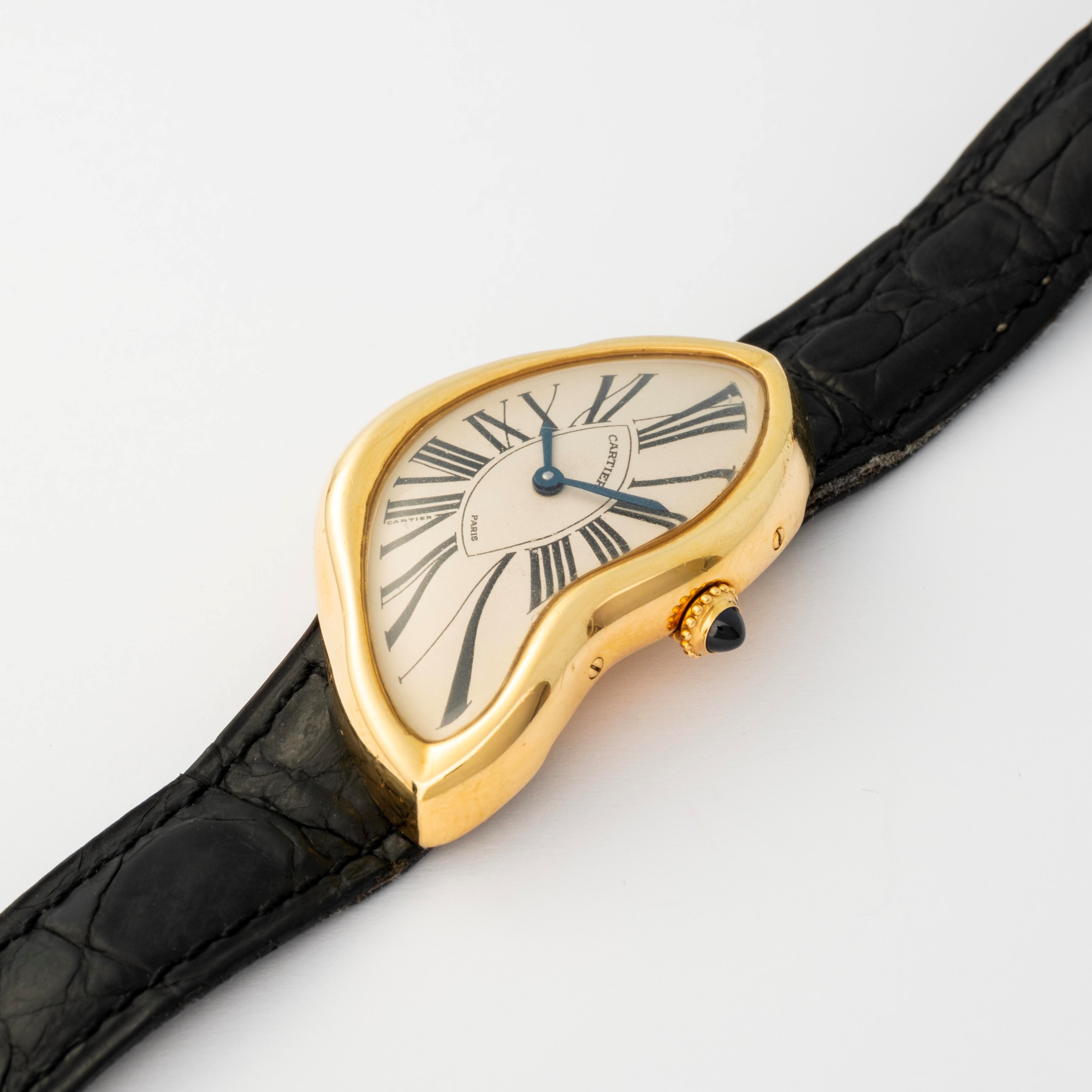 Cartier - Crash Paris in oro giallo 18k, quadrante Argentè con numeri Romani, 1991