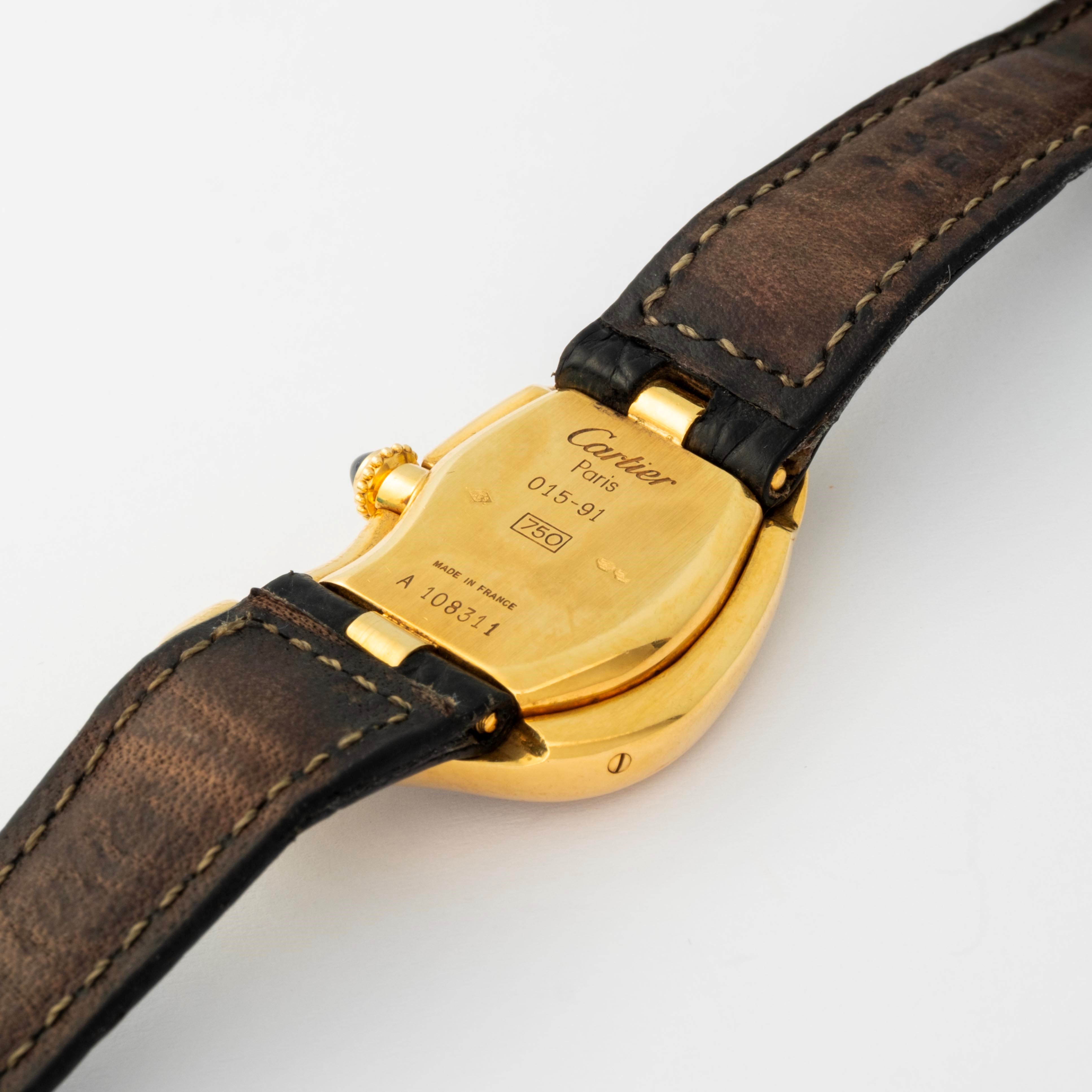 Cartier - Crash Paris in oro giallo 18k, quadrante Argentè con numeri Romani, 1991