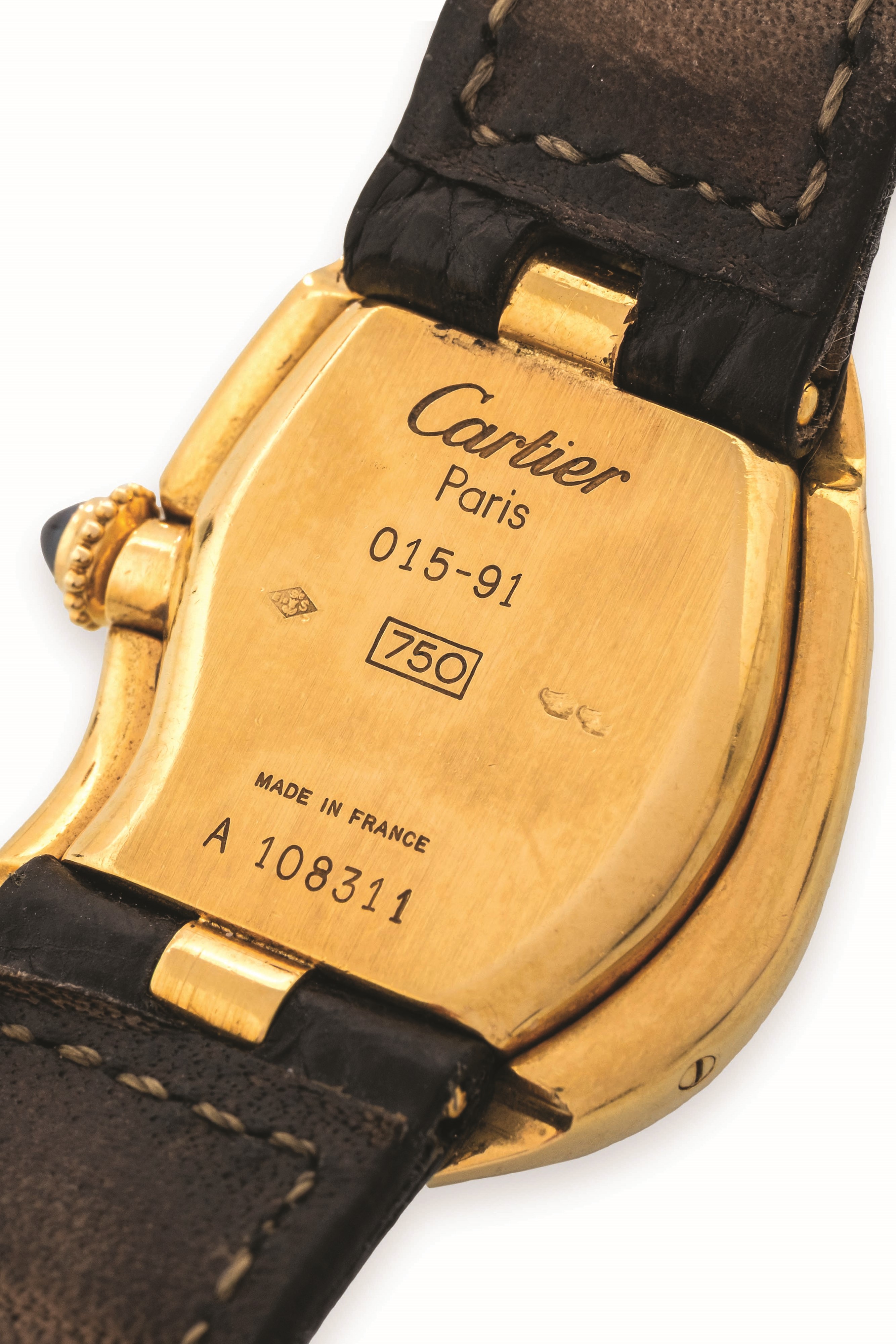 Cartier - Crash Paris in oro giallo 18k, quadrante Argentè con numeri Romani, 1991