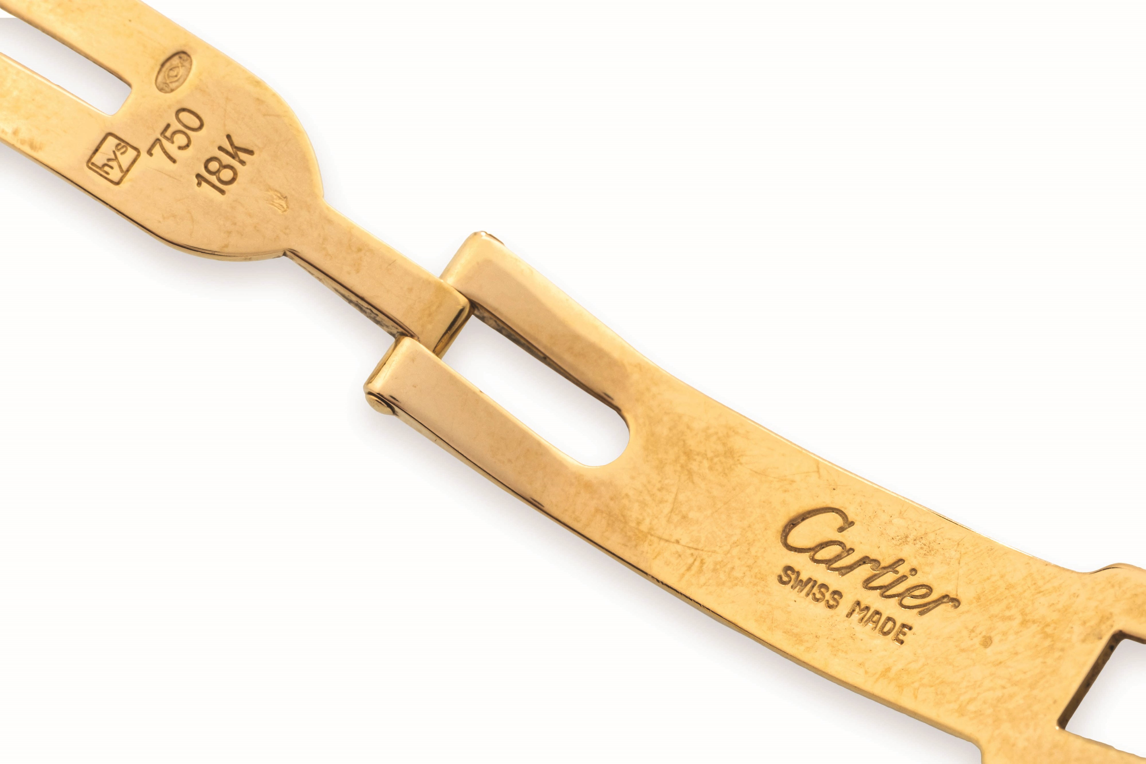 Cartier - Crash Paris in oro giallo 18k, quadrante Argentè con numeri Romani, 1991