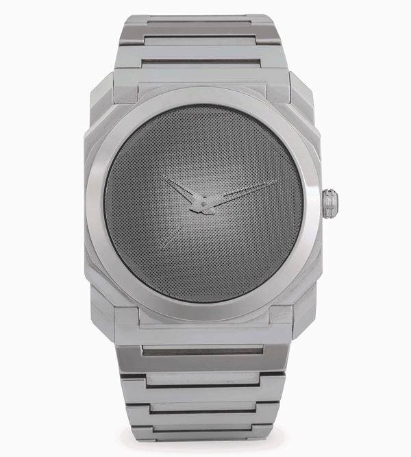 Octo Finissimo ref. 103710 in acciaio, edizione limitata Sejima, quadrante grigio lavorato, con scatola  [..]