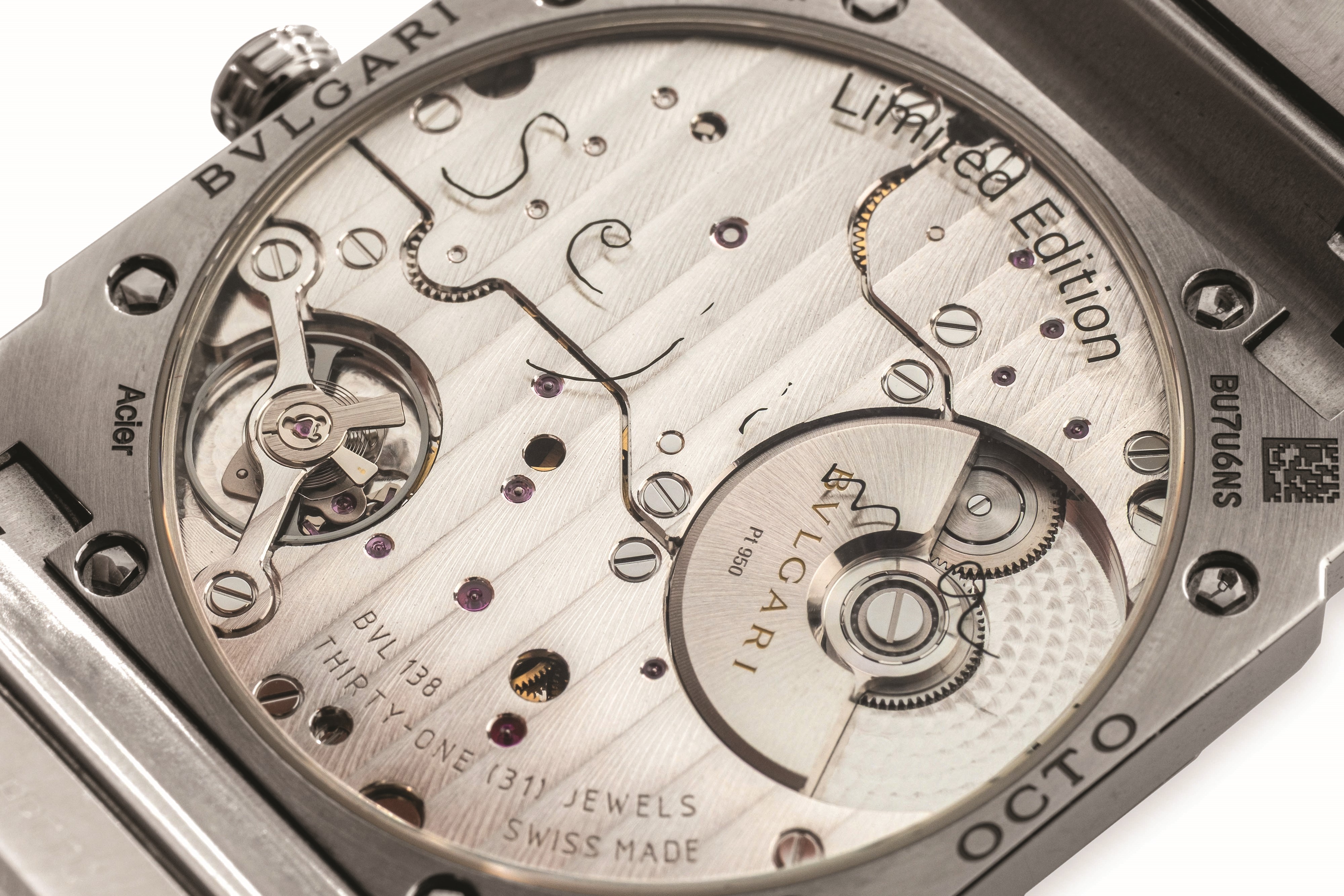 Bulgari - Octo Finissimo ref. 103710, edizione limitata Sejima, acciaio, quadrante grigio lavorat...